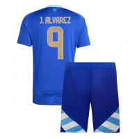 Dětský fotbalový dres Argentina Julian Alvarez #9 Copa America 2024 Venkovní Krátký Rukáv (+ trenýrky)